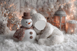 Christmas Baby Face Swap Overlay, Christmas Snowman Studio Digital Backdrop, Winter Wonderland Photo Background, Holiday Newborn Prop