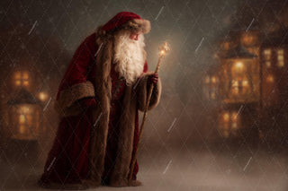 Christmas Digital Backdrop, Santa Claus, Winter Wonderland Photo Background, Holiday Kids Prop, Photoshop & Canva Template, Photo Editing