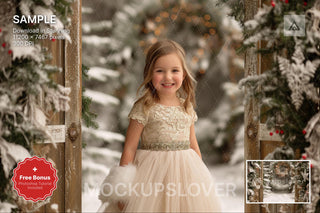 country christmas digital backdrop for holiday photos and digital editing