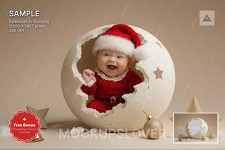 christmas ornament, holiday backdrop, winter scene, photo prop, digital studio backdrop