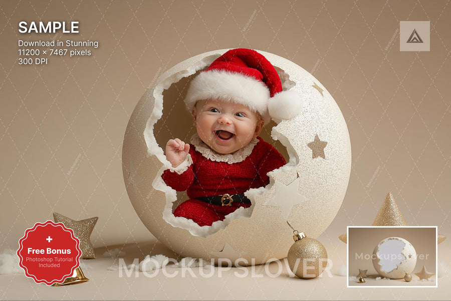 christmas ornament, holiday backdrop, winter scene, photo prop, digital studio backdrop