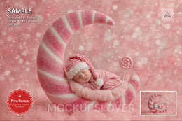 christmas baby face swap overlay with winter scene, perfect for newborn and holiday photos