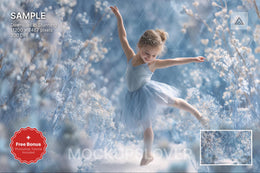 winter scene with snow and holiday elements, ideal for christmas portraits and digital backgrounds