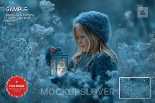 frozen princess character on winter backdrop, holiday kids portrait scene, digital background for festive photos