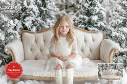 christmas digital background with winter scene, perfect for holiday photo shoots