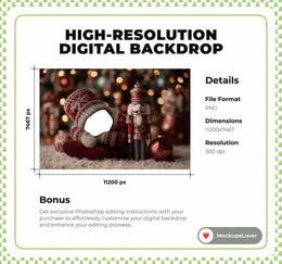 Red Christmas Baby Face Swap Overlay, Custom Nutcracker Digital Backdrop, Winter Wonderland Photo Background, Holiday Newborn Portrait Prop