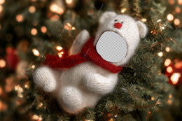 Christmas Baby Face Swap Overlay, Christmas Snowman Digital Backdrop, Holiday Photo Background, Newborn Prop, Photoshop & Canva Template
