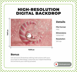 Christmas Baby Face Swap Overlay, Crescent Moon Digital Backdrop, Candyland Props, Winter Wonderland Photo Background, Santa Newborn Prop