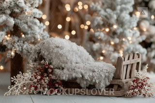 Newborn Digital Backdrop, Christmas Wooden Studio Photo Background, Holiday Baby Boy Girl Prop, Photoshop & Canva Template, Photo Editing