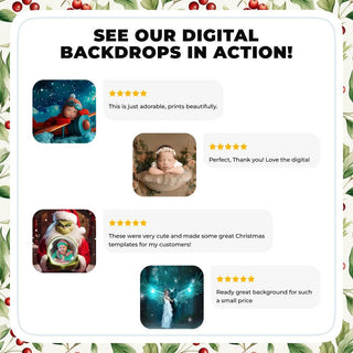 110 Christmas Arches Digital Backdrop Bundle, Winter Wonderland Photo Backgrounds, Holiday Kids Prop, Photoshop & Canva Templates