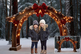 110 Christmas Arches Digital Backdrop Bundle, Winter Wonderland Photo Backgrounds, Holiday Kids Prop, Photoshop & Canva Templates