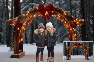 110 Christmas Arches Digital Backdrop Bundle, Winter Wonderland Photo Backgrounds, Holiday Kids Prop, Photoshop & Canva Templates