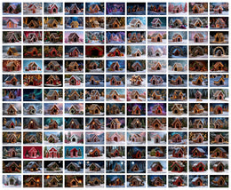 344 Christmas Dog House Digital Background Bundle, Winter Pet House Backdrops, Cat House, Pet Portrait Prop, Photoshop & Canva Template