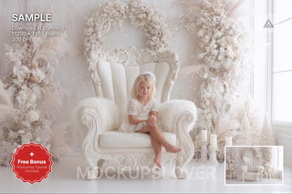 scene of children in winter clothing with christmas trees, suitable as a backdrop for holiday photography