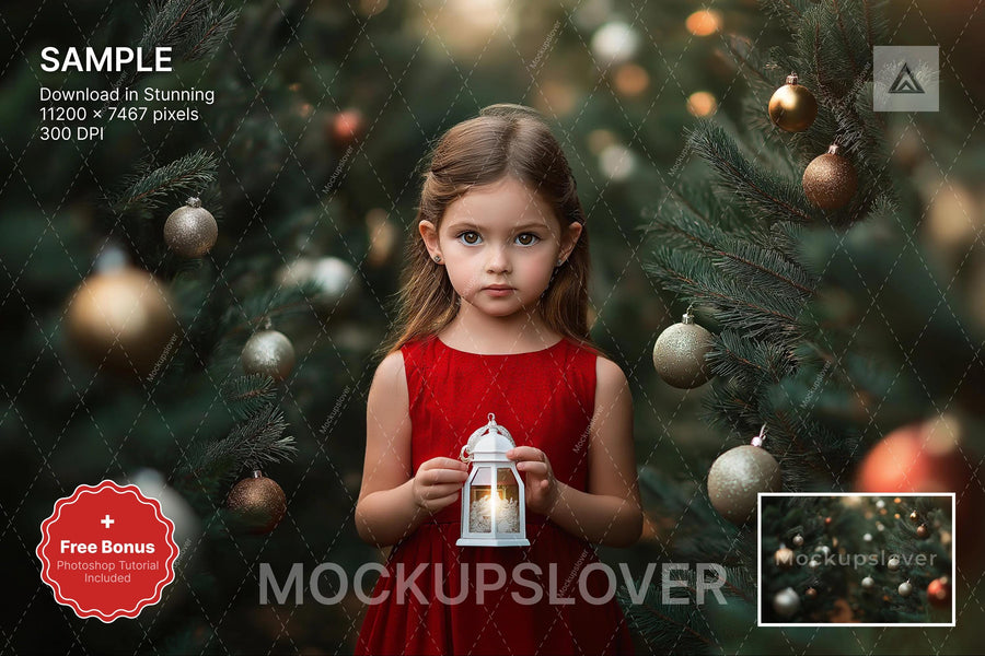 christmas tree farm scene with snow and trees, perfect as a backdrop for holiday photos
