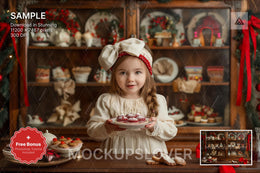 scene of a charming christmas village with decorated houses and snow, ideal for holiday photography
