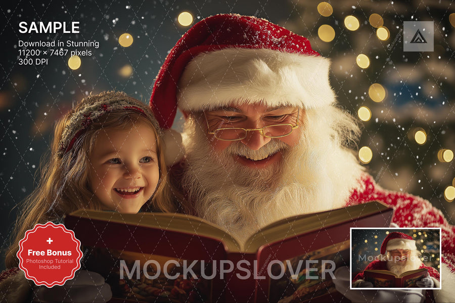 santa claus figure on christmas background, holiday scene, winter wonderland backdrop, perfect for kids and family photos