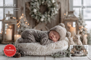 christmas newborn digital backdrop for holiday photo shoots and baby portraits
