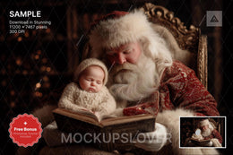 christmas baby face swap overlay scene, holiday kids prop, festive backdrop, christmas photo background, santa claus backdrop