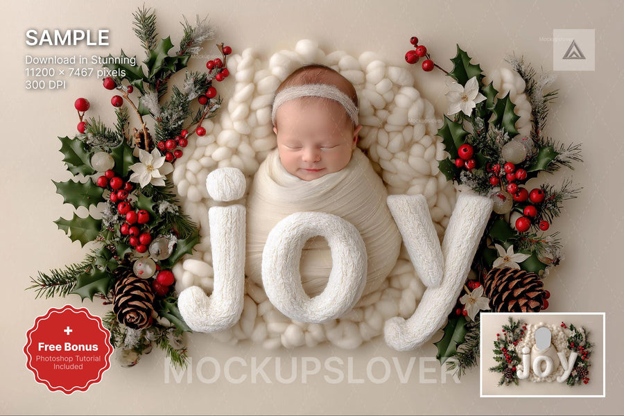 face swap overlay with christmas theme, ideal for newborn and holiday photos